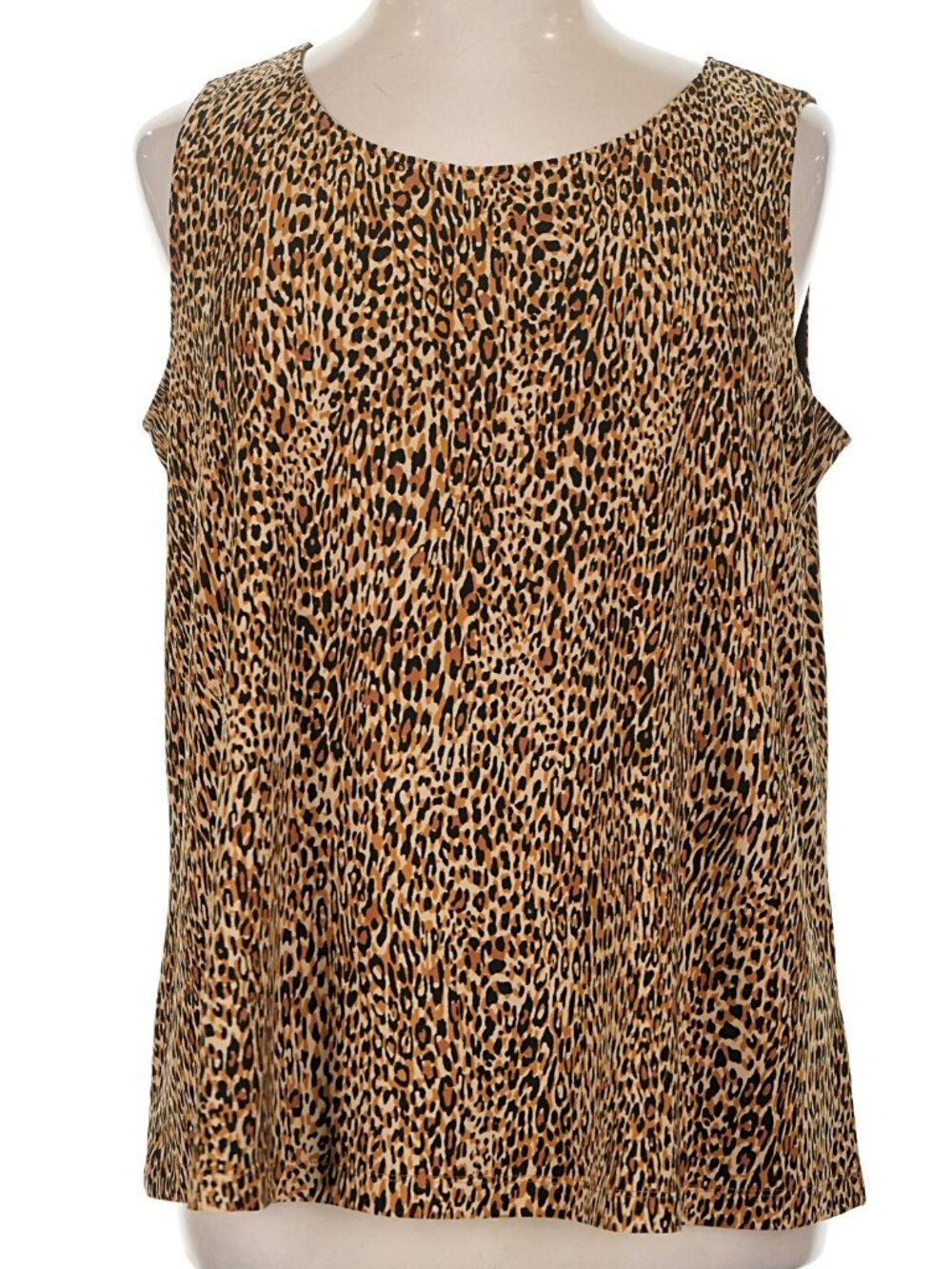 Dennis Basso Sleeveless Lined Leopard Print Beautiful Condition Top